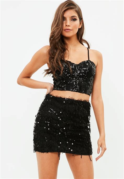 sequin tassel skirt